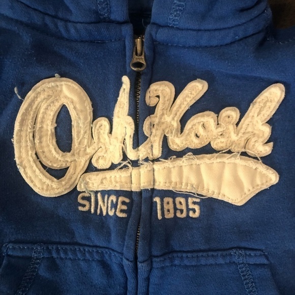12M Oshkosh Blue Hoodie - Picture 2 of 5
